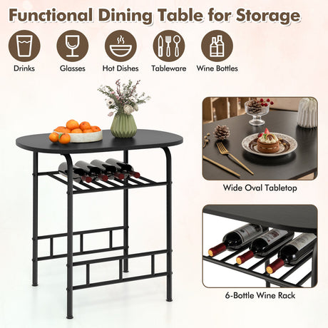 Juego de mesa de comedor de 3 piezas y 2 sillas para cocina, bistró, pub y hogar
