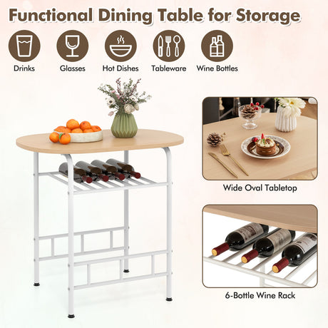 Juego de mesa de comedor de 3 piezas y 2 sillas para cocina, bistró, pub y hogar