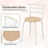 3 pcs Home Kitchen Bistro Pub Dining Table 2 Chairs Set