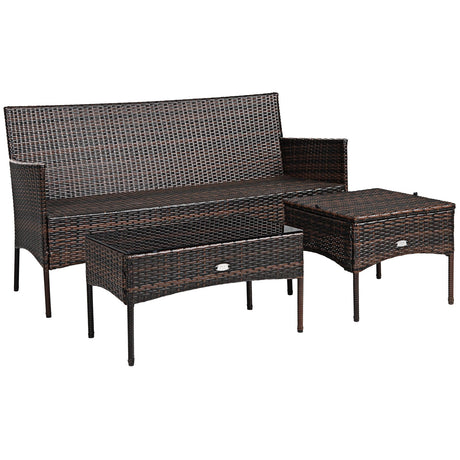 Juego de 3 piezas de muebles seccionales para patio con 5 acogedores