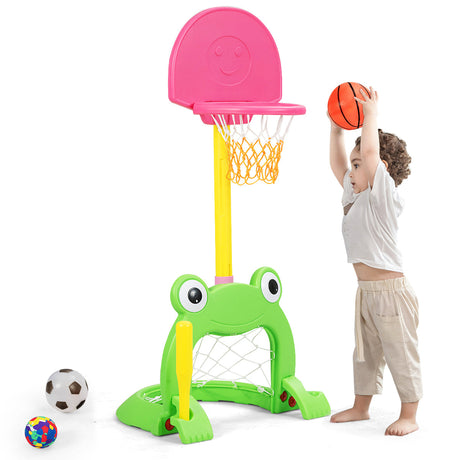 Soporte de canasta de baloncesto 3 en 1 para niños