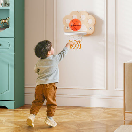 Canasta de baloncesto 3 en 1 para niños con balón y aro plegable