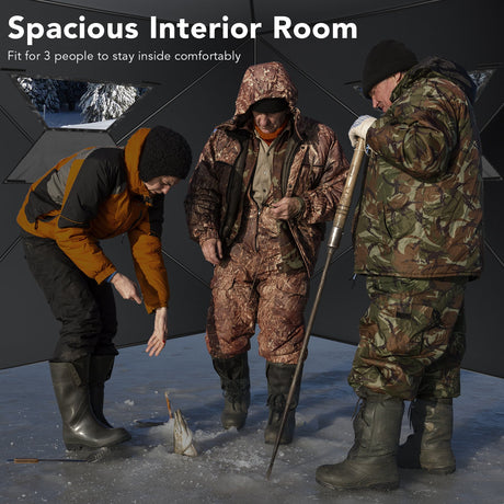 Tienda de pesca de hielo emergente portátil para 3 personas con bolsa