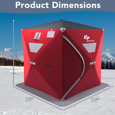 Tienda de pesca de hielo emergente portátil para 3 personas con bolsa