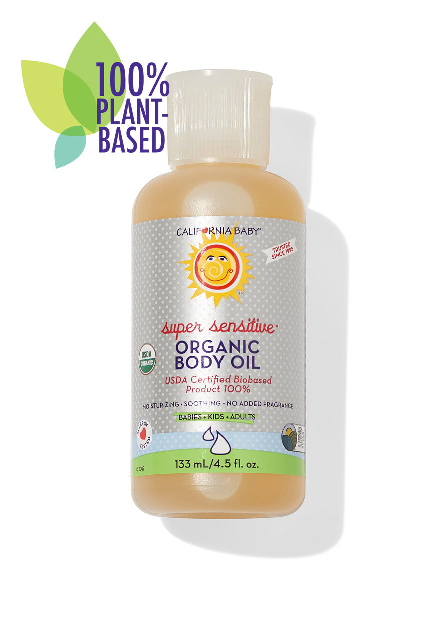 Aceite corporal orgánico certificado Super Sensitive™ (sin fragancia)