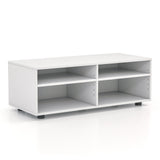 Mueble de TV de 4 cubos para televisores de hasta 45 pulgadas con estantes ajustables en 5 posiciones - Blanco