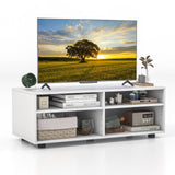 Mueble de TV de 4 cubos para televisores de hasta 45 pulgadas con estantes ajustables en 5 posiciones - Blanco