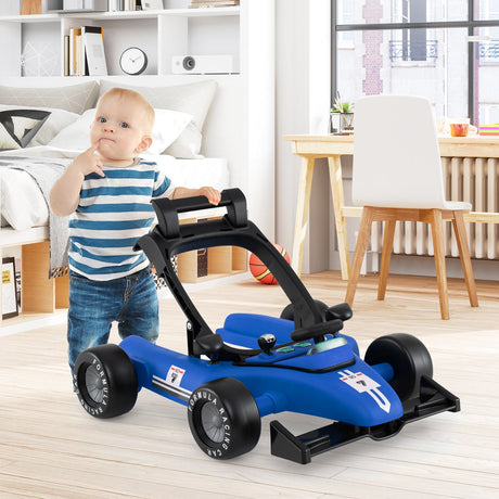 Andador de empuje para bebés 4 en 1, centro de actividades, altura ajustable con caja de música