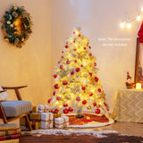 Árbol de Navidad preiluminado de 4.5/6/7 pies con nieve y luces LED cálidas