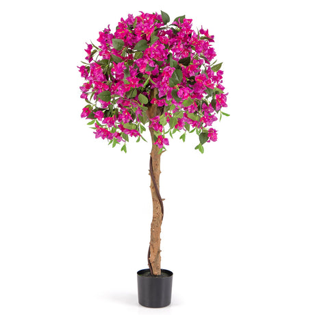 Azalea artificial de 4.5 pies con maceta de cemento