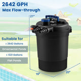 4000 Gallons Pond Pressure Bio Filter with 13W UV Light
