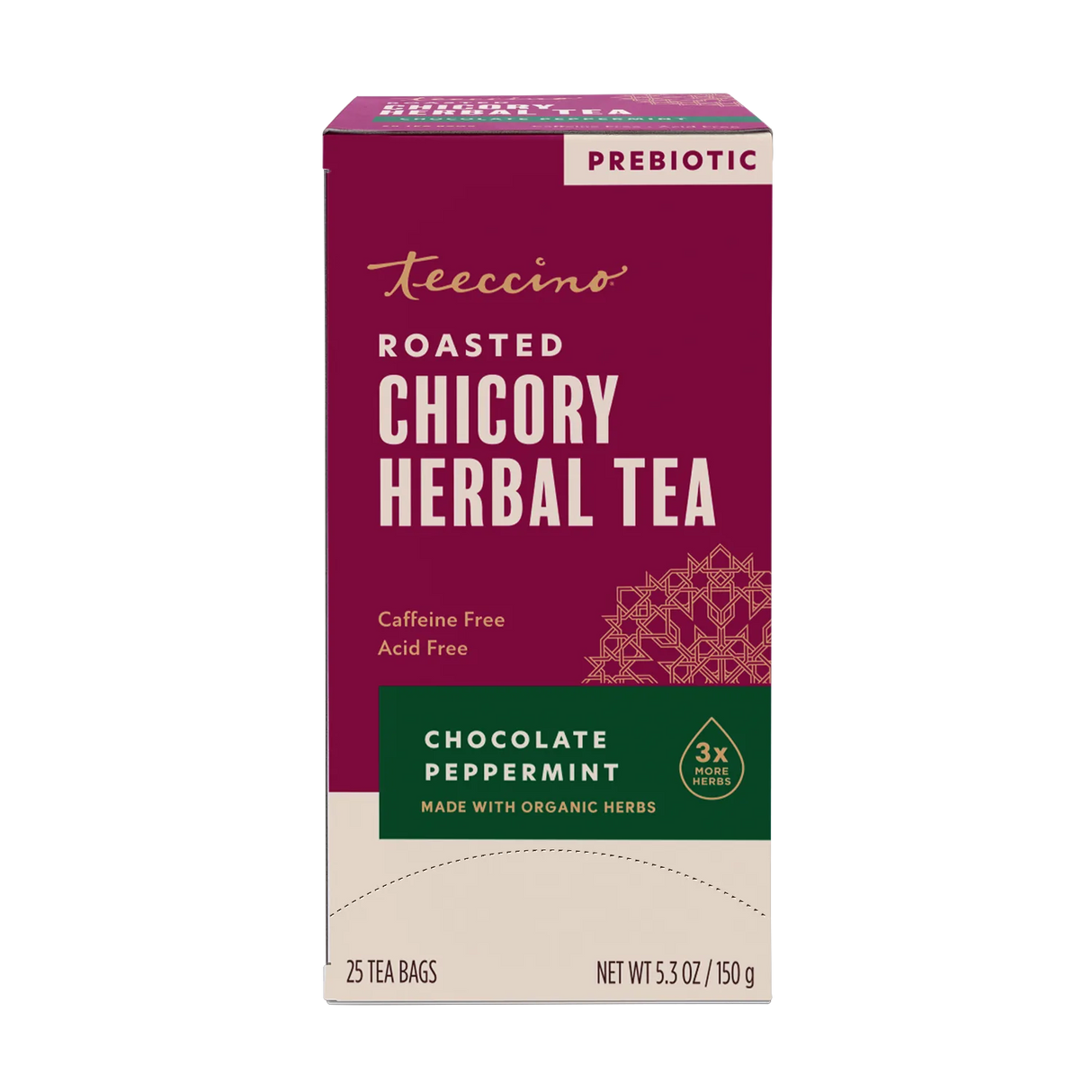 Té de hierbas tostado de chocolate y menta