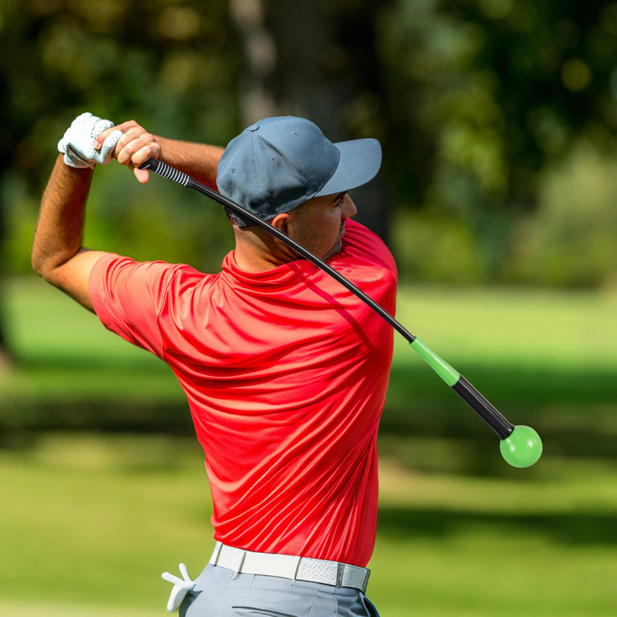 Ayuda de entrenamiento de swing de golf de 40 pulgadas con cabeza pesada para agarre, ritmo y equilibrio