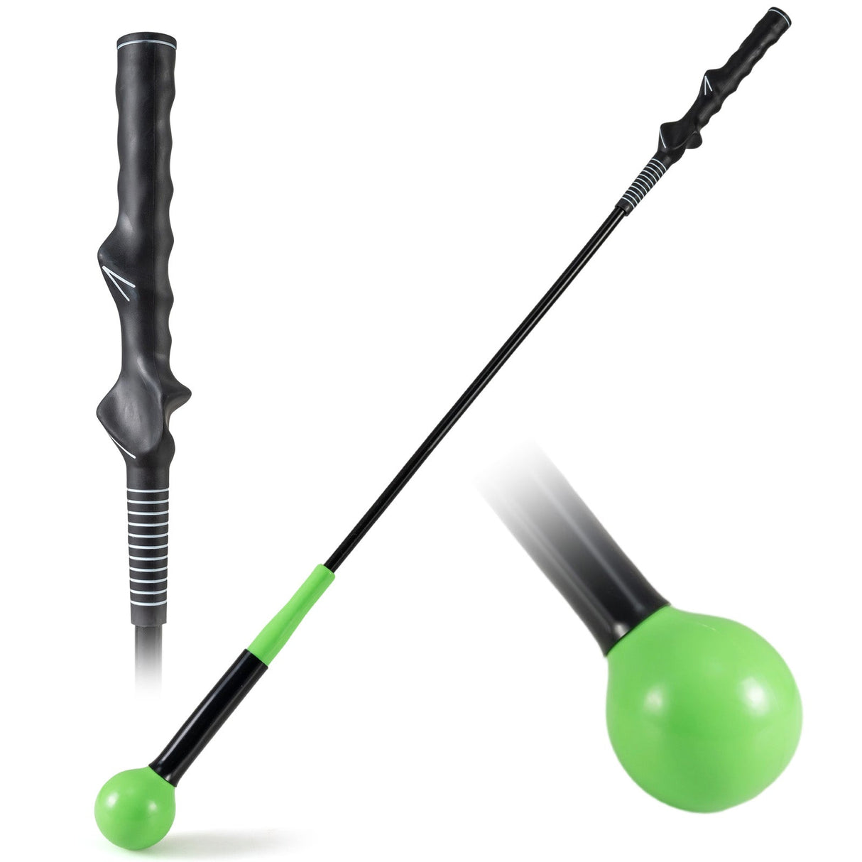 Ayuda de entrenamiento de swing de golf de 40 pulgadas con cabeza pesada para agarre, ritmo y equilibrio