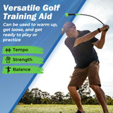 Ayuda de entrenamiento de swing de golf de 40 pulgadas con cabeza pesada para agarre, ritmo y equilibrio