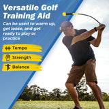 Ayuda de entrenamiento de swing de golf de 40 pulgadas con cabeza pesada para agarre, ritmo y equilibrio