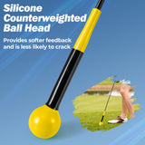 Ayuda de entrenamiento de swing de golf de 40 pulgadas con cabeza pesada para agarre, ritmo y equilibrio