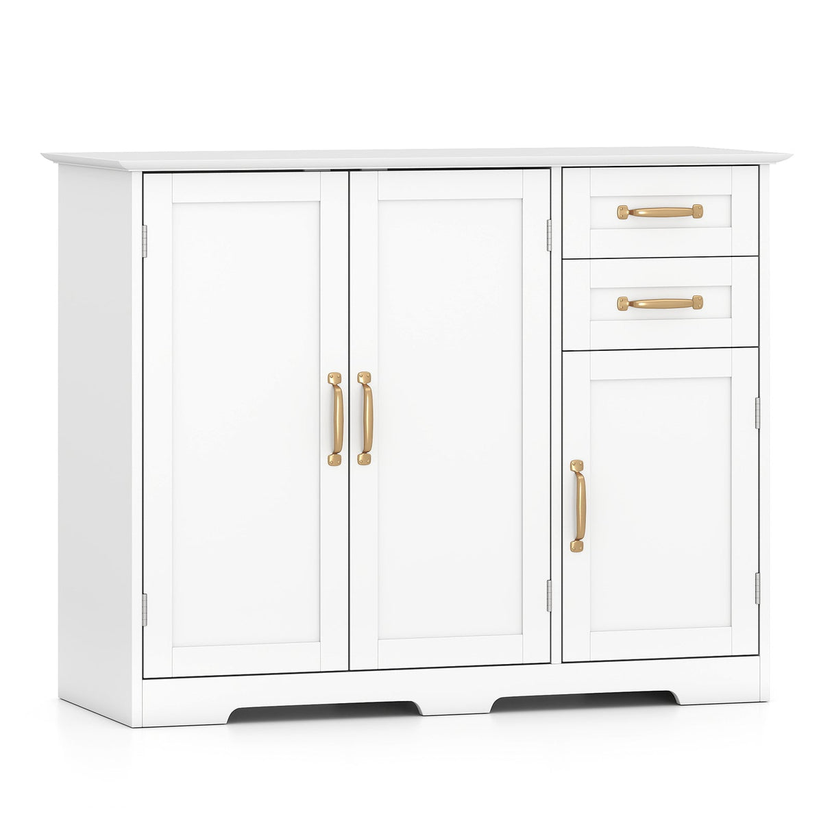 Aparador de cocina moderno de 40 pulgadas con 2 cajones y estante ajustable
