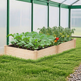 40" x 40" Outdoor Wood Raised Garden Bed-Natural