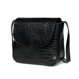 Bandolera Diva Black Croco
