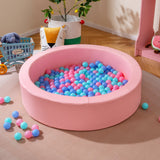 Foso de bolas redondo de espuma de 42.5 pulgadas con relleno de esponja 25D y cubierta de PU lavable para niños pequeños