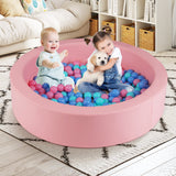 Foso de bolas redondo de espuma de 42.5 pulgadas con relleno de esponja 25D y cubierta de PU lavable para niños pequeños