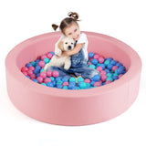 Foso de bolas redondo de espuma de 42.5 pulgadas con relleno de esponja 25D y cubierta de PU lavable para niños pequeños