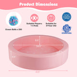 Foso de bolas redondo de espuma de 42.5 pulgadas con relleno de esponja 25D y cubierta de PU lavable para niños pequeños