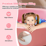 Foso de bolas redondo de espuma de 42.5 pulgadas con relleno de esponja 25D y cubierta de PU lavable para niños pequeños