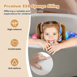 Foso de bolas redondo de espuma de 42.5 pulgadas con relleno de esponja 25D y cubierta de PU lavable para niños pequeños