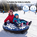 42" Heavy-duty Inflatable Snow Tube with Detachable Tow Strap
