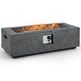 Juego de mesa para hoguera de 42.5 pulgadas y 50,000 BTU con quemador de acero inoxidable