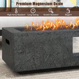 Juego de mesa para hoguera de 42.5 pulgadas y 50,000 BTU con quemador de acero inoxidable