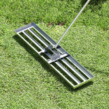 Rastrillo nivelador de césped de 42 x 10 pulgadas con mango ergonómico