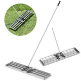 Rastrillo nivelador de césped de 42 x 10 pulgadas con mango ergonómico