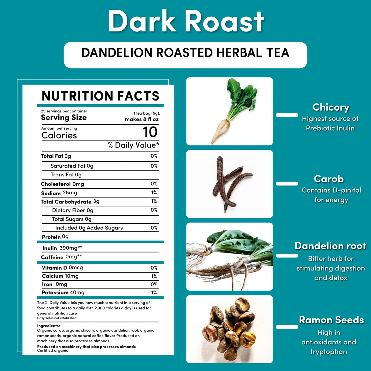 Té de Hierbas Tostadas Dandelion Dark Roast