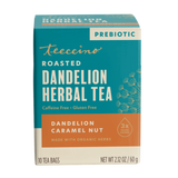Té de hierbas tostadas de diente de león, caramelo y nuez