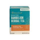 Té de hierbas tostadas de diente de león, caramelo y nuez