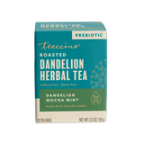 Té de hierbas tostado de diente de león con mocha y menta