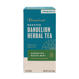 Té de hierbas tostado de diente de león con mocha y menta