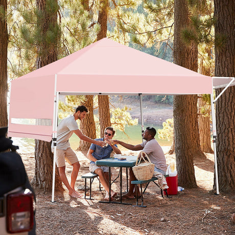 Carpa plegable de 17 x 10 pies con toldo instantáneo ajustable