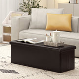 Banco otomano de almacenamiento plegable de 43 pulgadas, reposapiés, taburete, banco para pie de cama