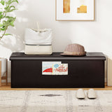 Banco otomano de almacenamiento plegable de 43 pulgadas, reposapiés, taburete, banco para pie de cama