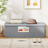 Banco otomano de almacenamiento plegable de 43 pulgadas, reposapiés, taburete, banco para pie de cama