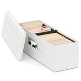Banco otomano de almacenamiento plegable de 43 pulgadas, reposapiés, taburete, banco para pie de cama