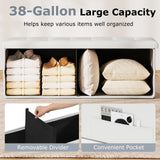 Banco otomano de almacenamiento plegable de 43 pulgadas, reposapiés, taburete, banco para pie de cama