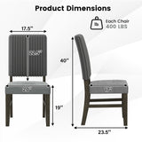 Juego de 2 sillas de comedor tapizadas en terciopelo gris, estilo moderno de mediados de siglo