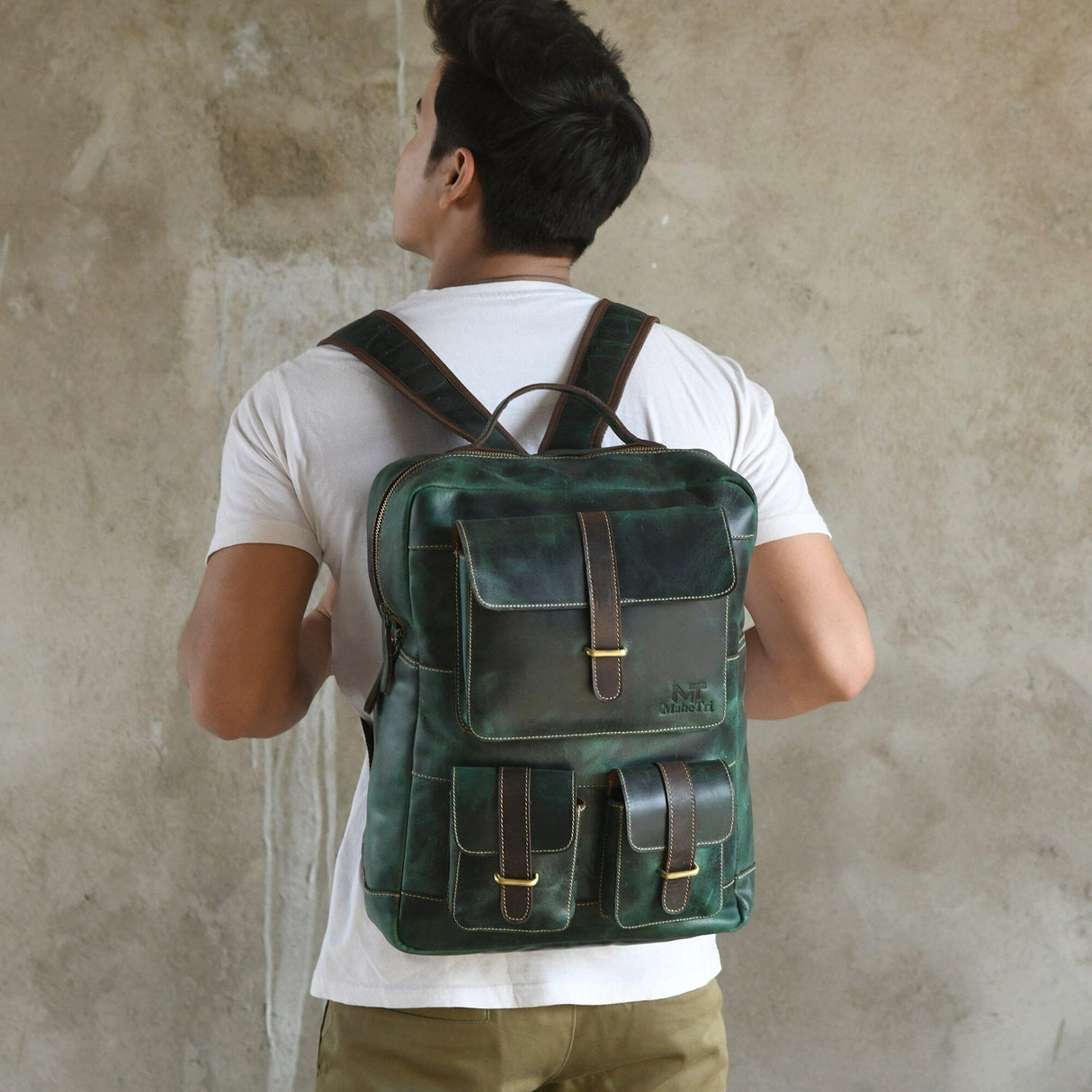 Mochila de cuero Greenfield