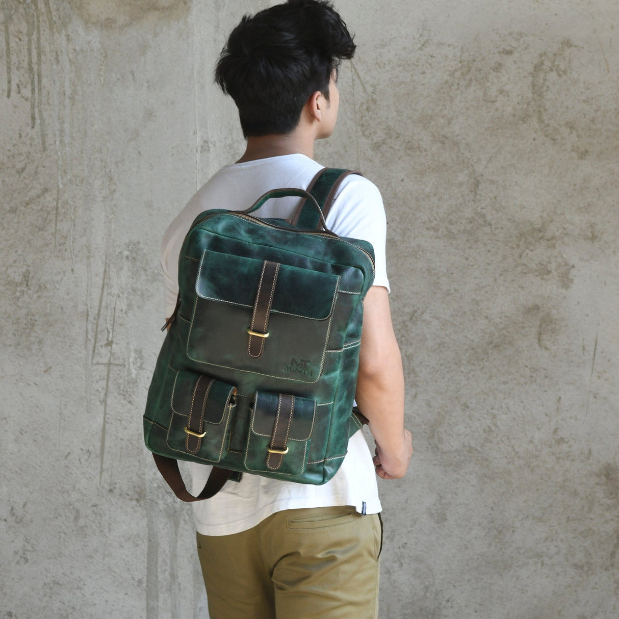 Mochila de cuero Greenfield