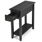 End Table Bedside Sofa End Table Narrow Nightstand with Wooden Legs